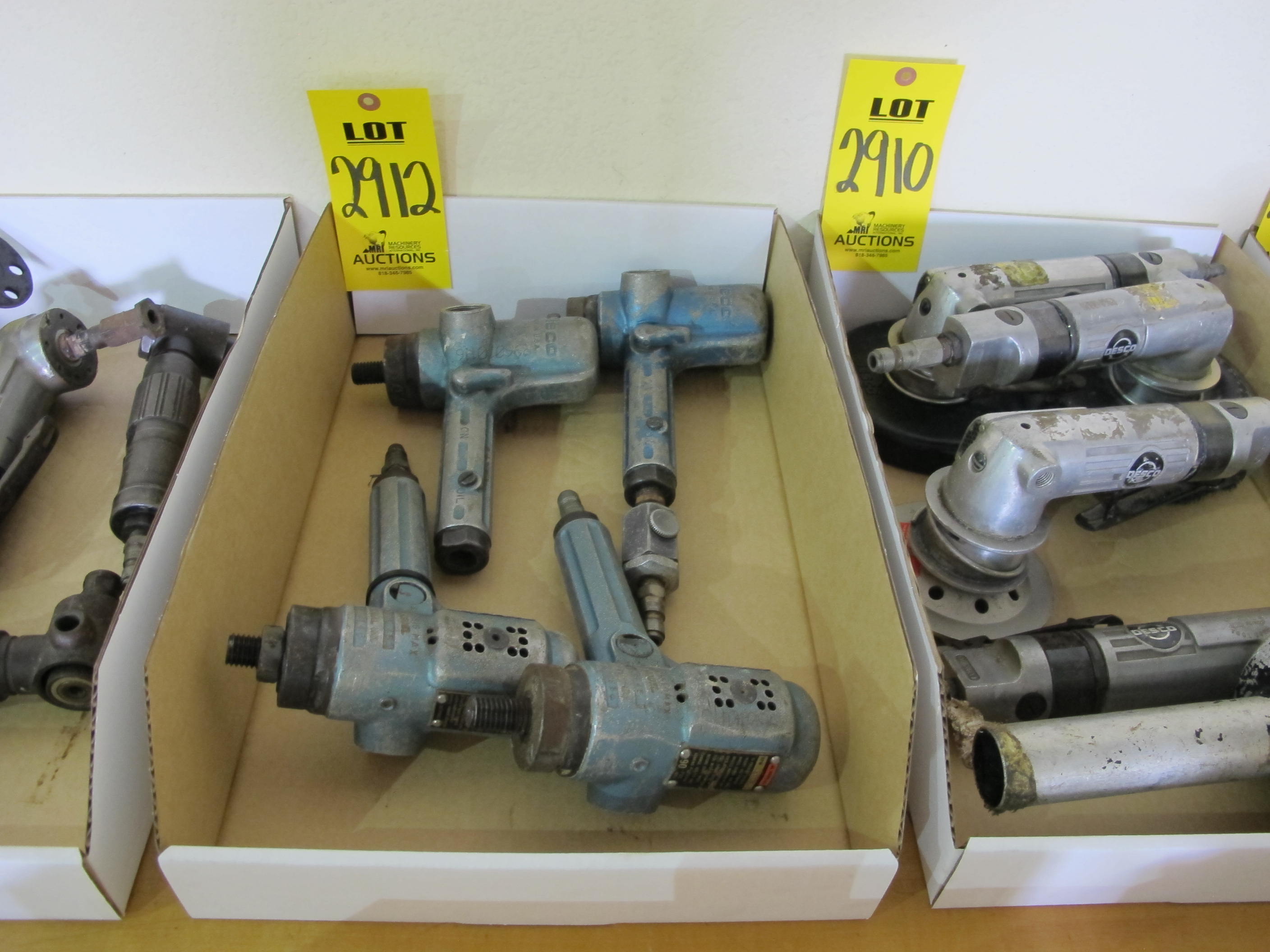 LOT (4) ASSORTED CLECO AIR GRINDERS (W-51) LOADING & HANDLING FEE $5-